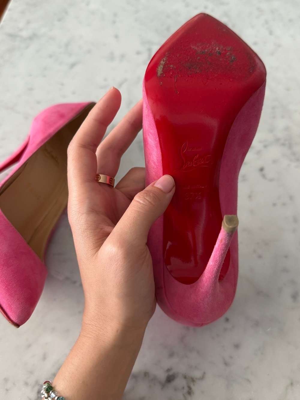 Christian Louboutin pink heels - Picture 3 of 7